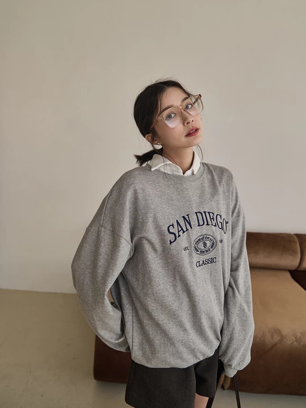 正韓-SAN DIEGO印字大學Tee