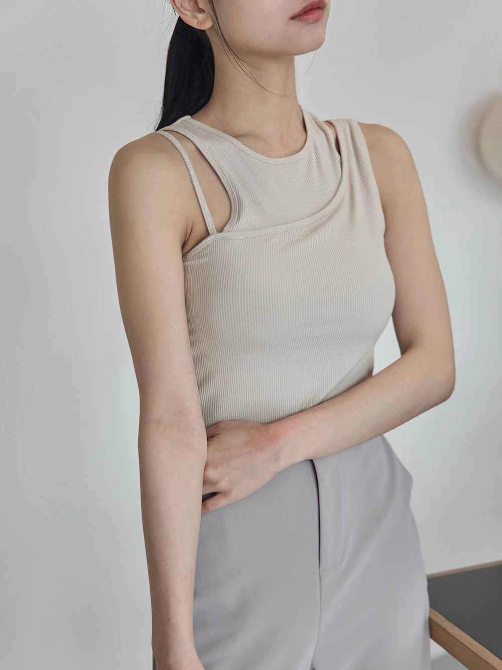 假兩件造型胸墊背心