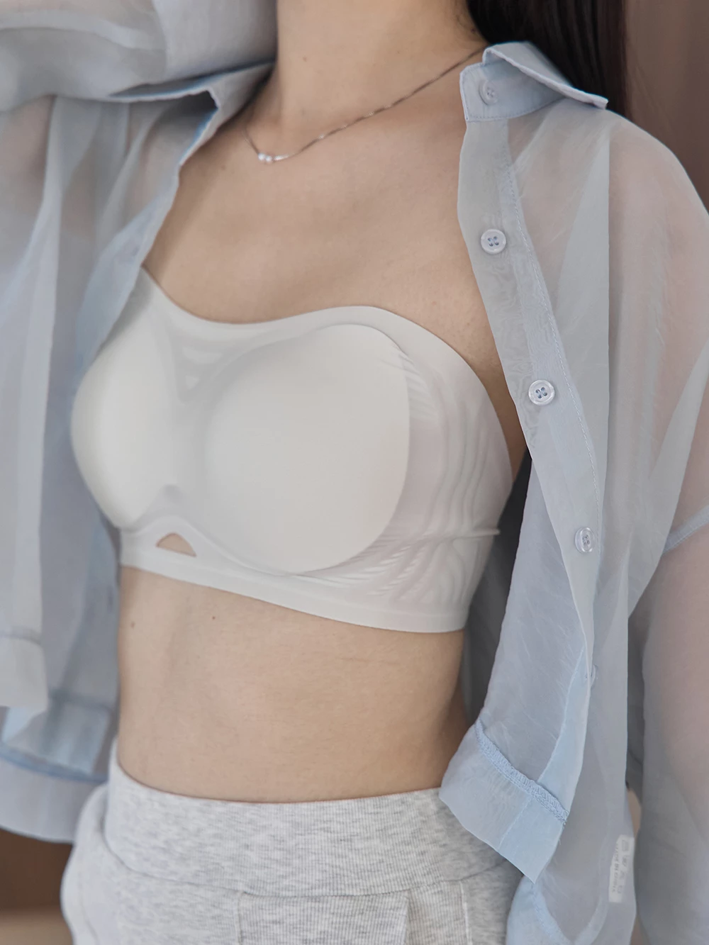 果凍無肩帶防滑內衣