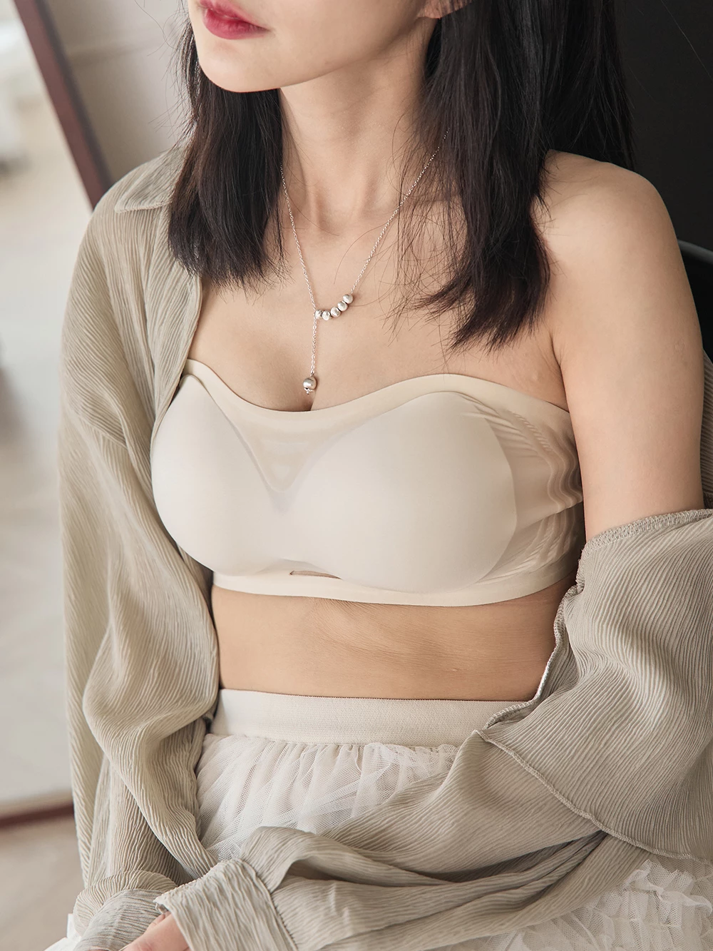 果凍無肩帶防滑內衣