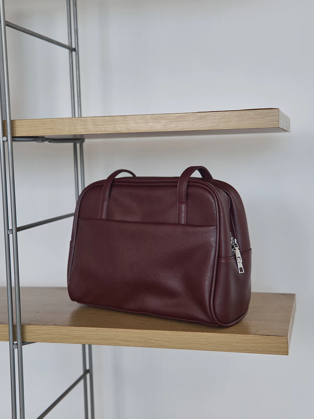 復古皮革大容量單肩包