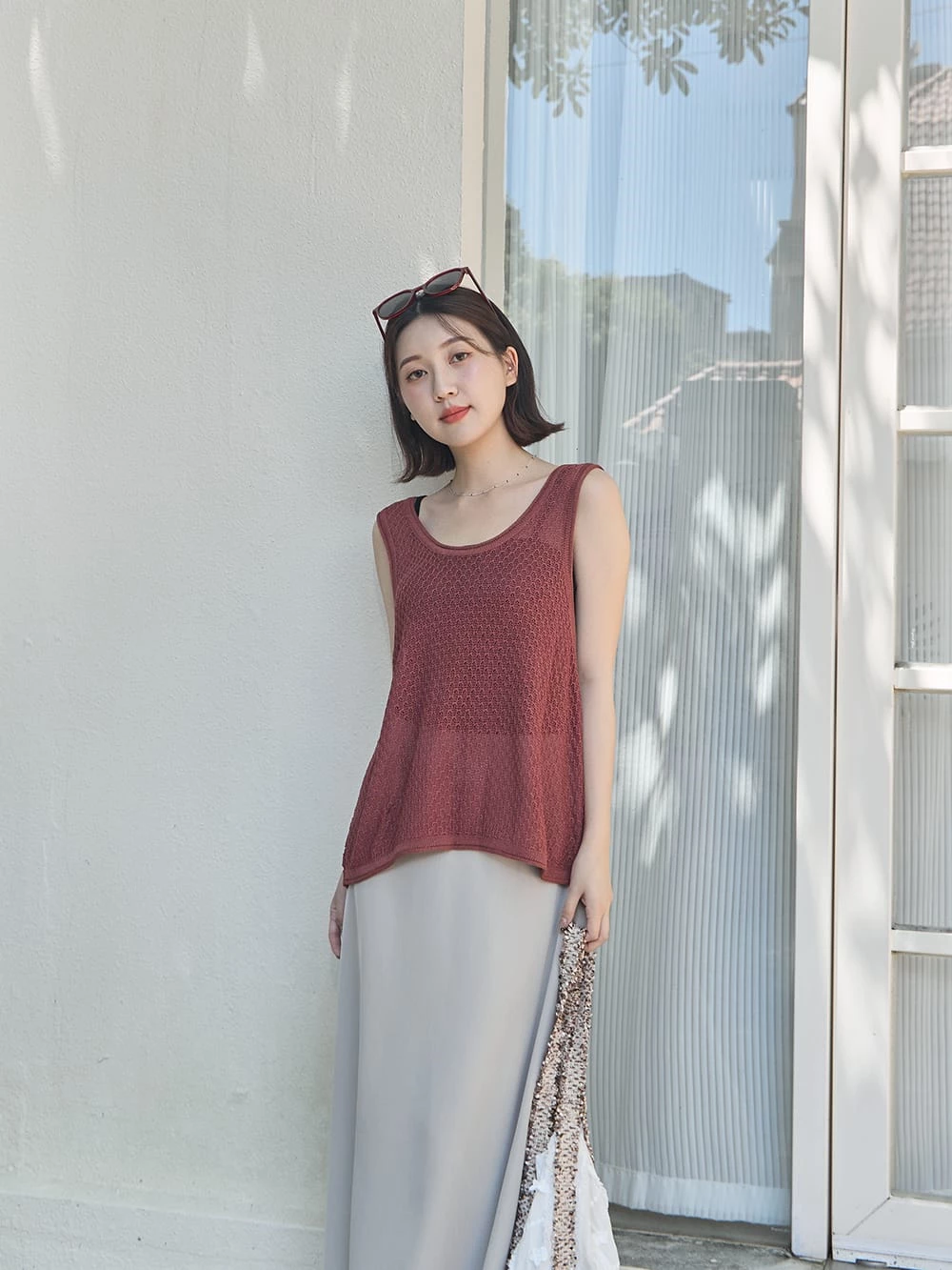 洞洞鏤空造型背心