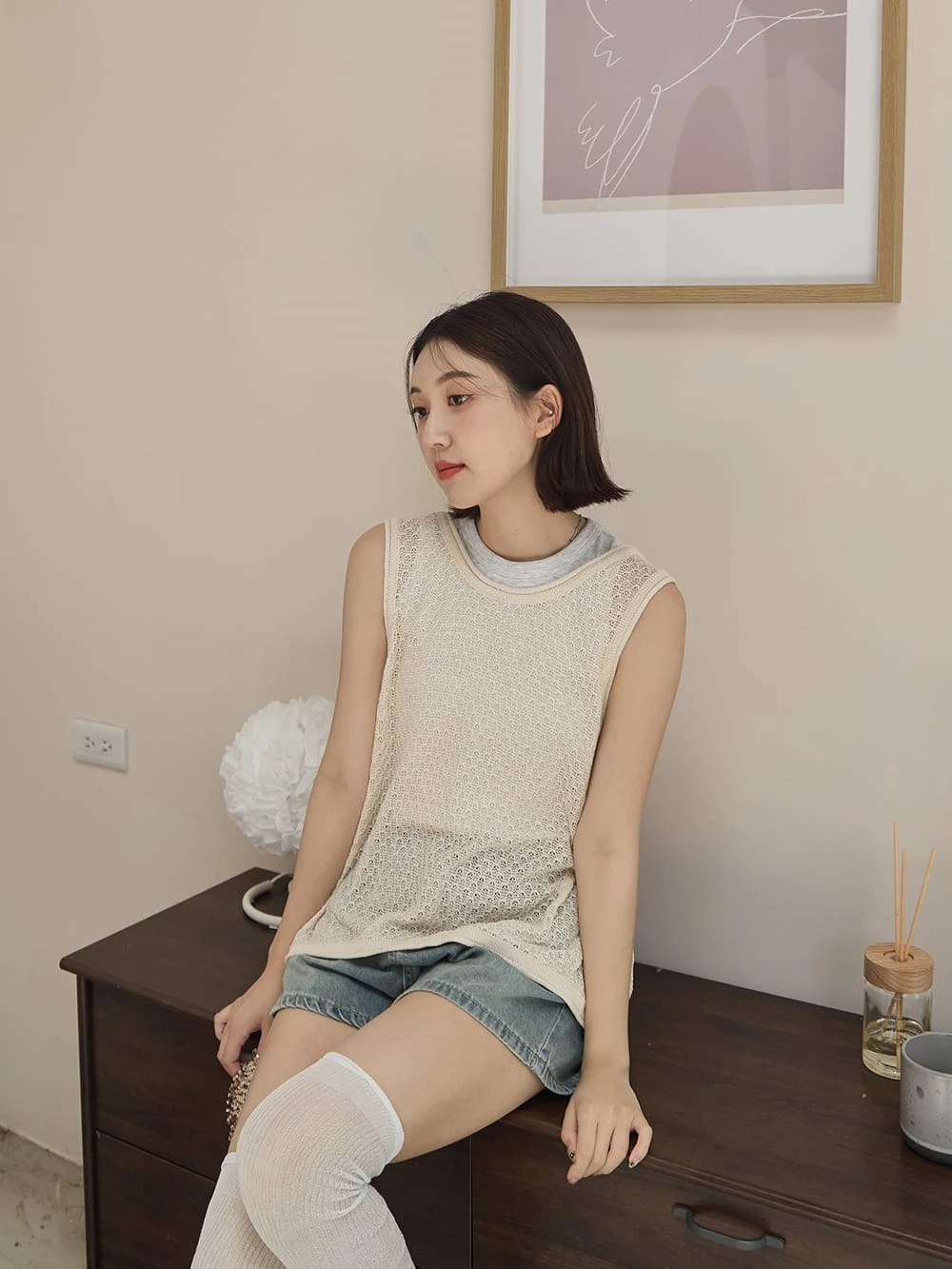 洞洞鏤空造型背心