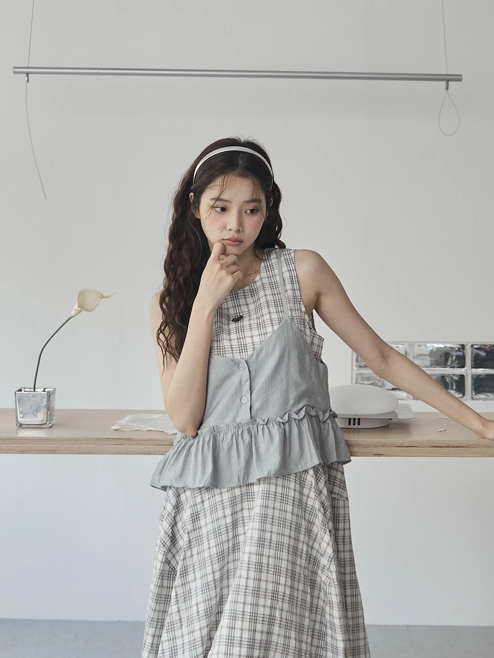 荷葉下擺細肩背心