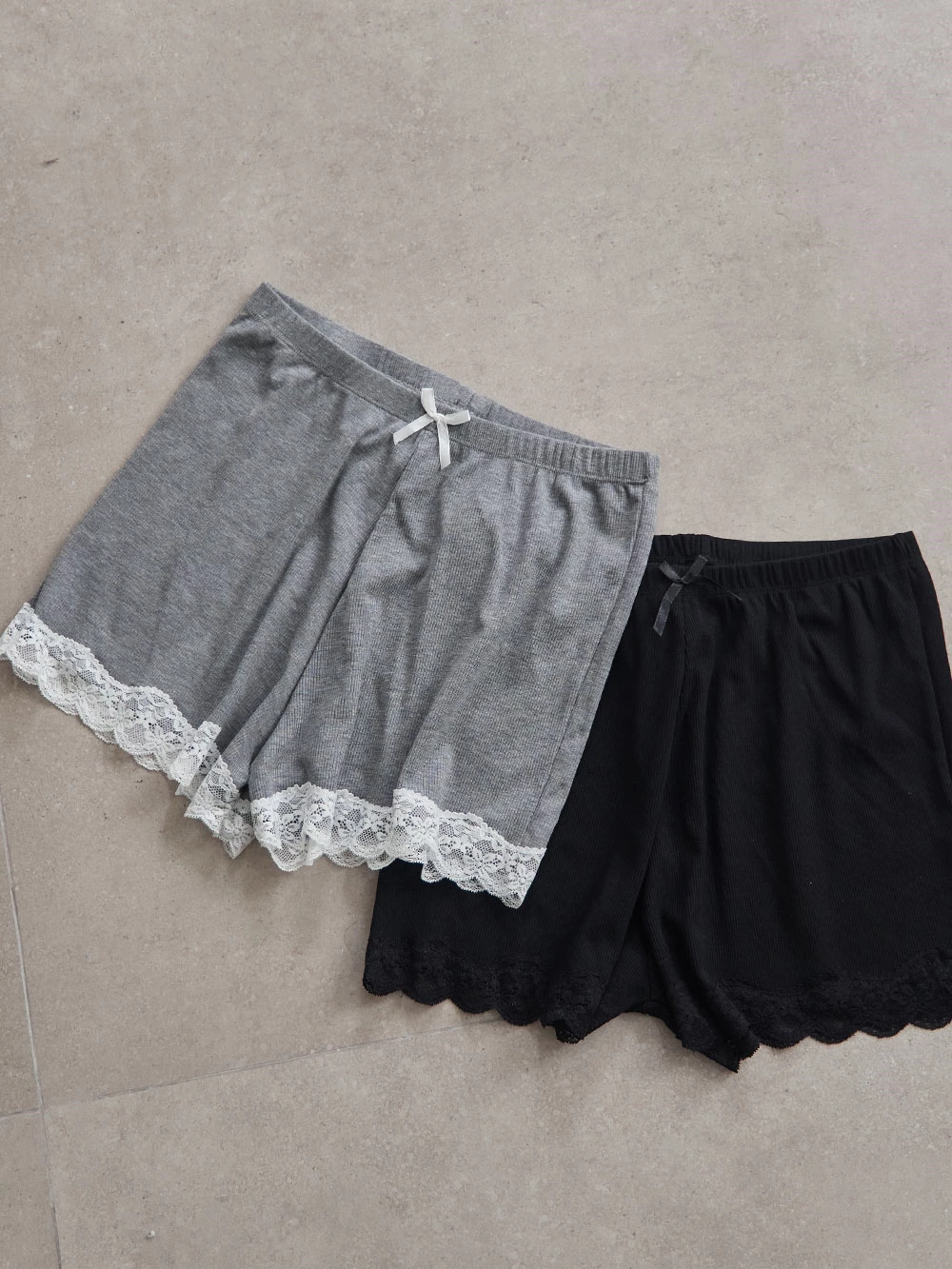 舒適蕾絲花邊居家短褲