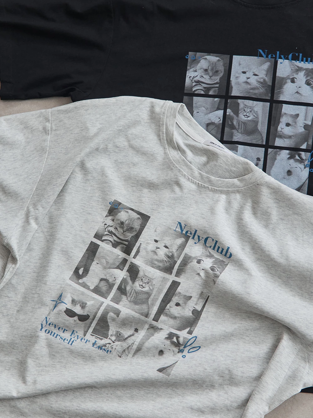 貓咪俱樂部印圖短袖上衣