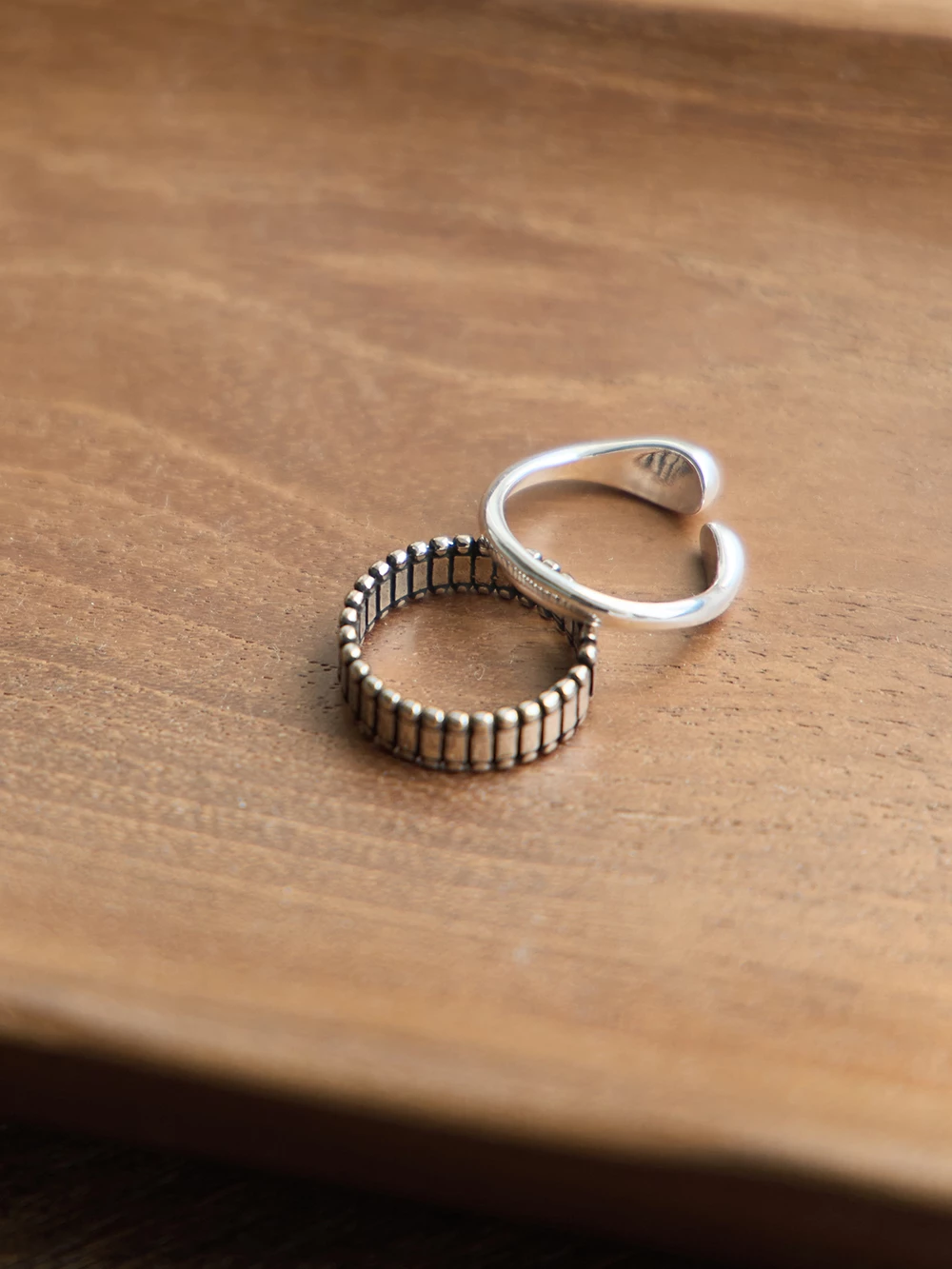 復古不規則幾何戒指