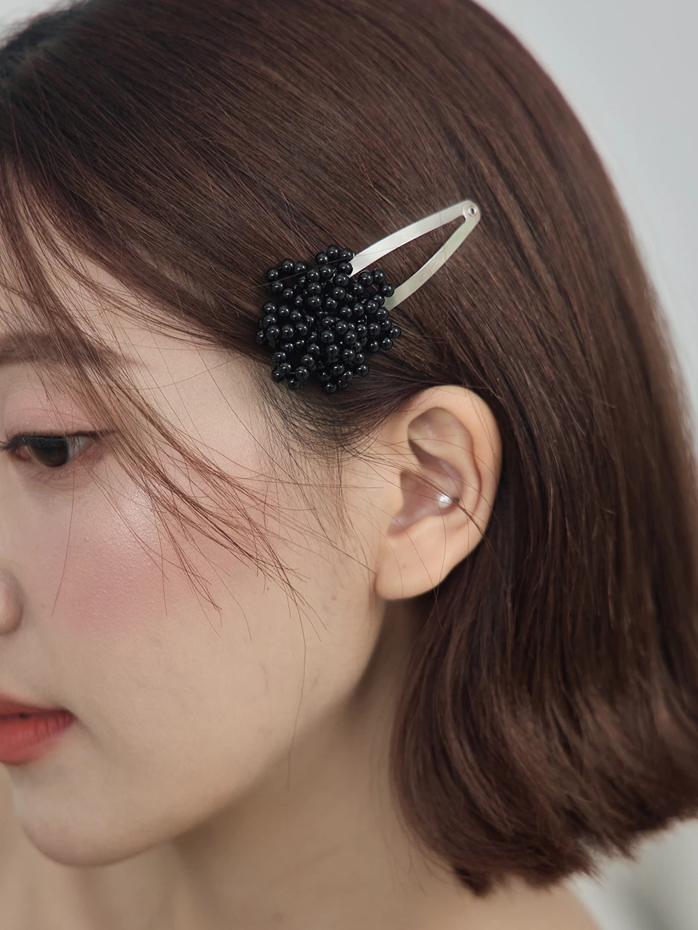 串珠花朵髮夾