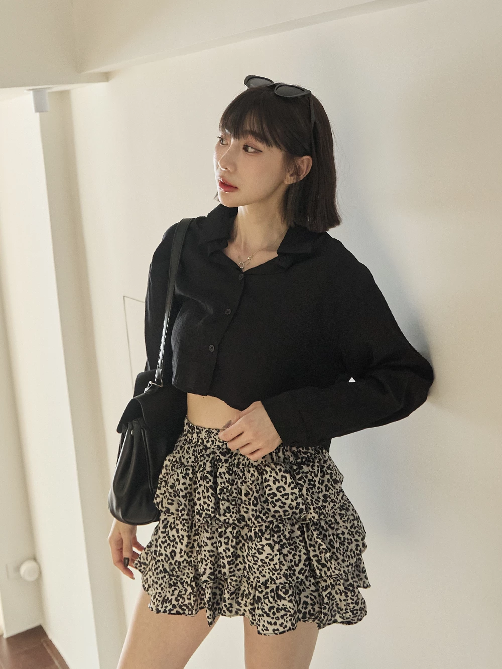 短版寬鬆長袖襯衫