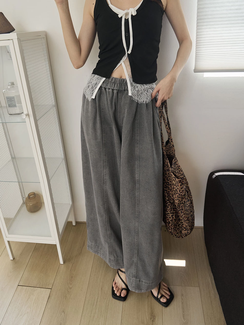 水洗九分牛仔褲