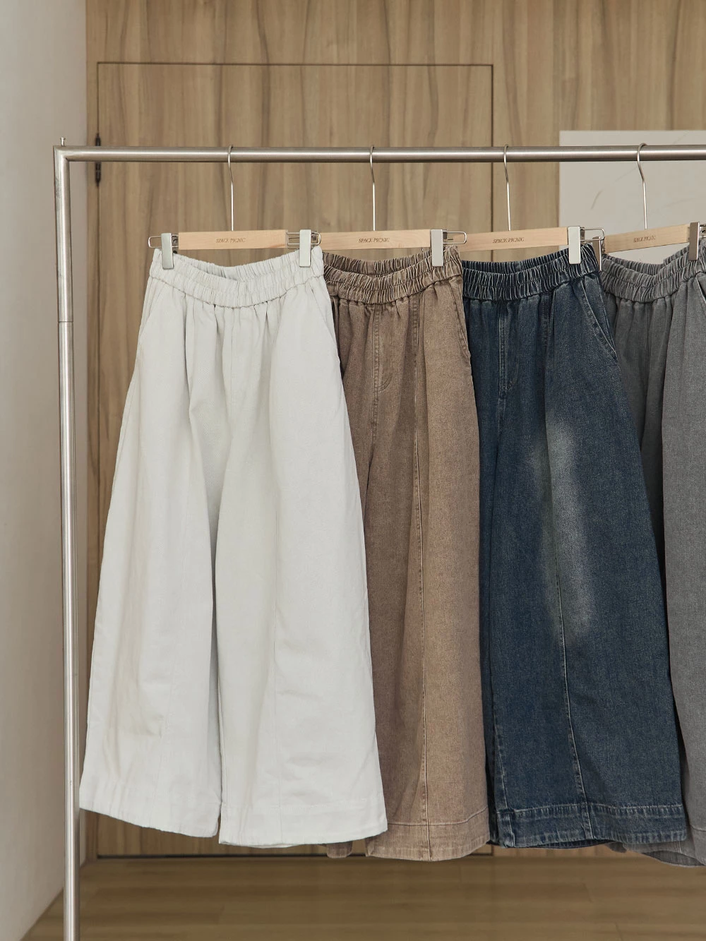 水洗九分牛仔褲