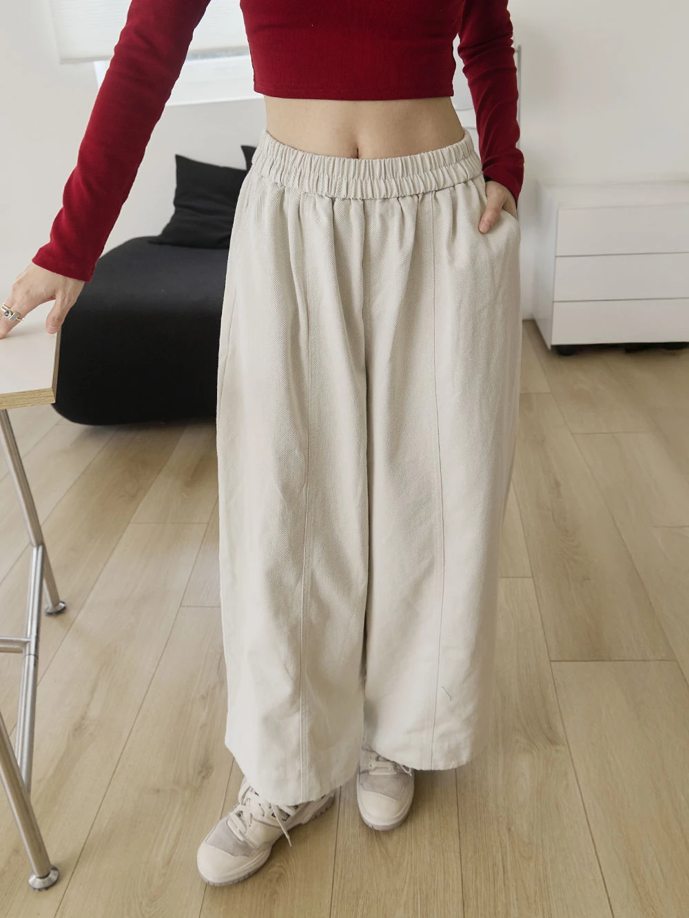 水洗九分牛仔褲