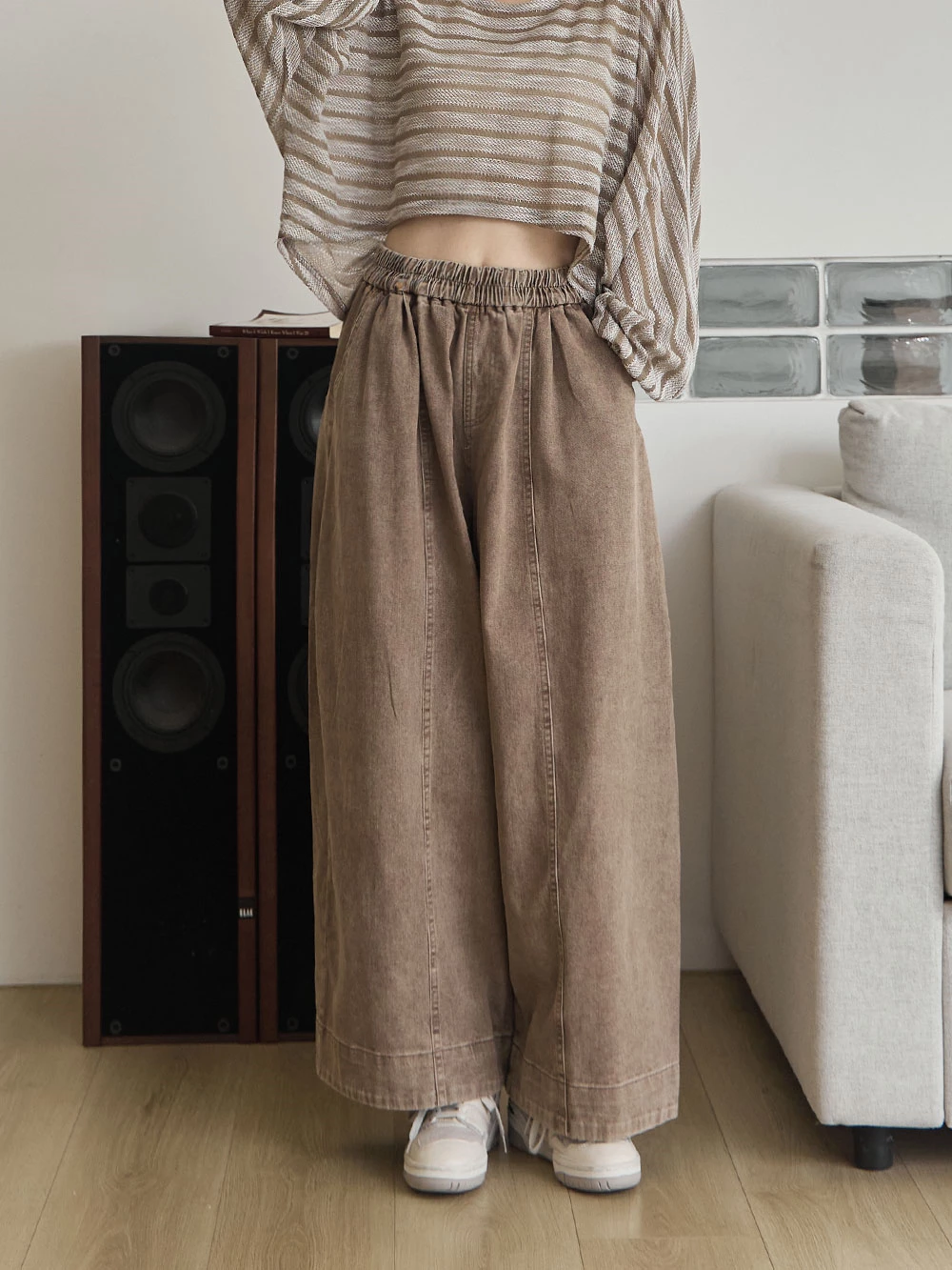 水洗九分牛仔褲