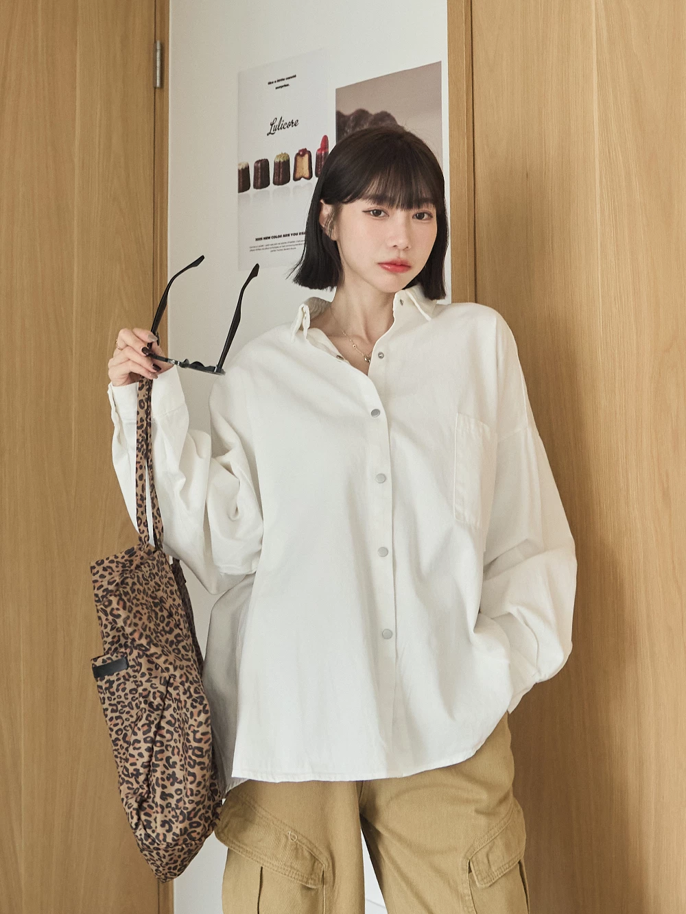 大口袋寬版牛仔外套