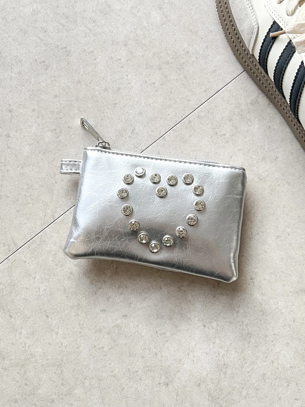 愛心鉚釘零錢包