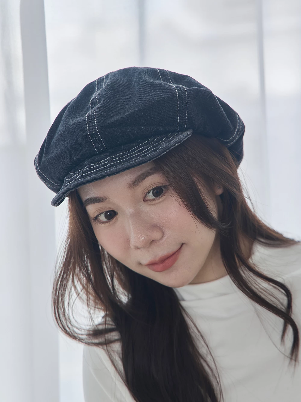 車線牛仔報童帽