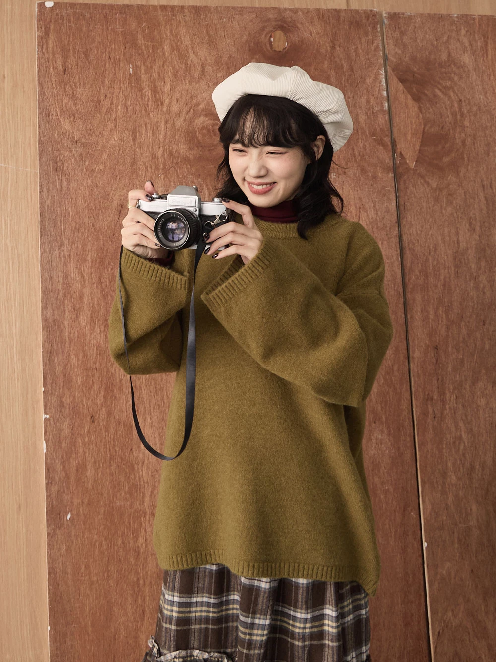 寬鬆磨毛感針織上衣