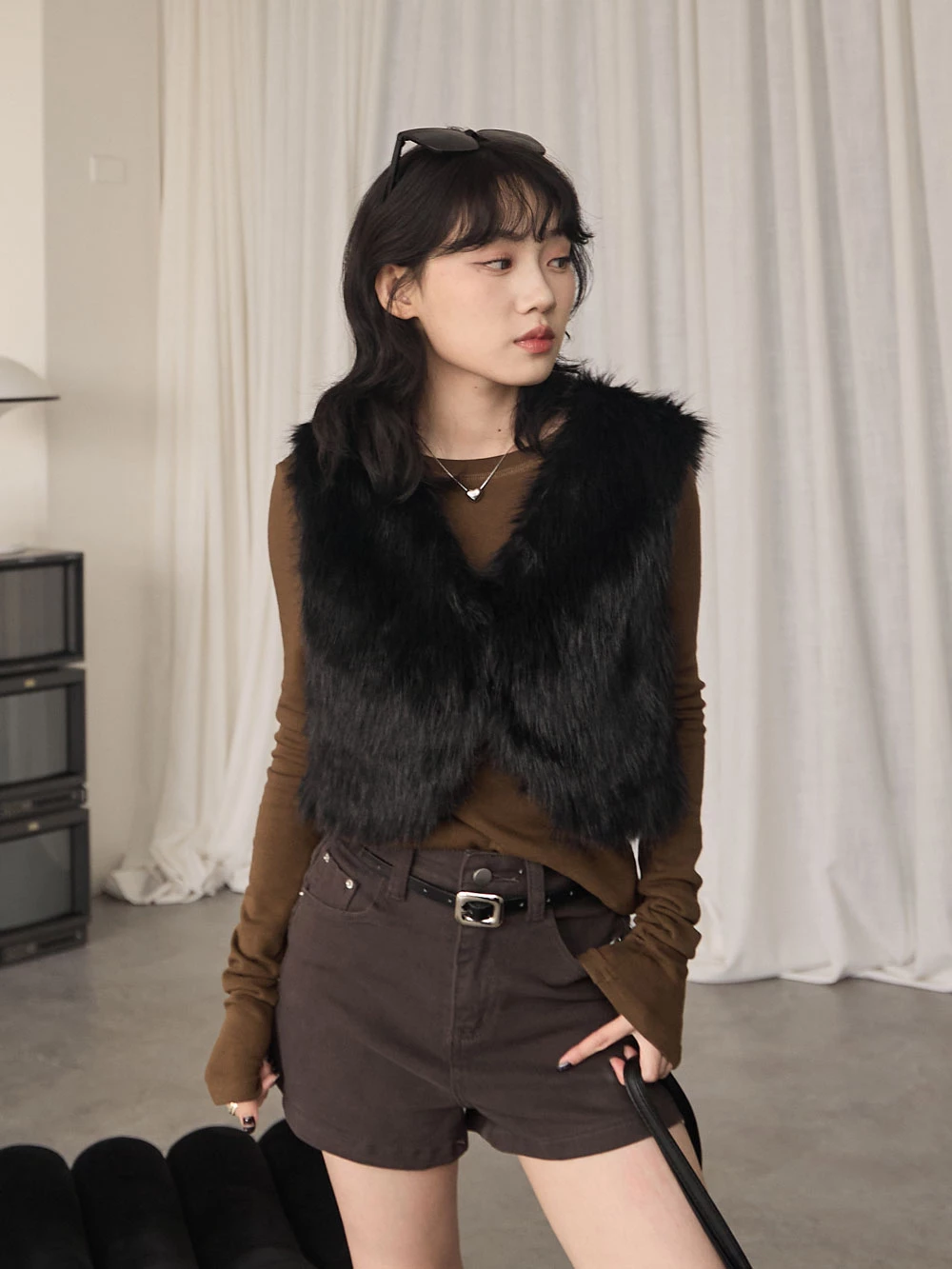 水貂毛背心外套