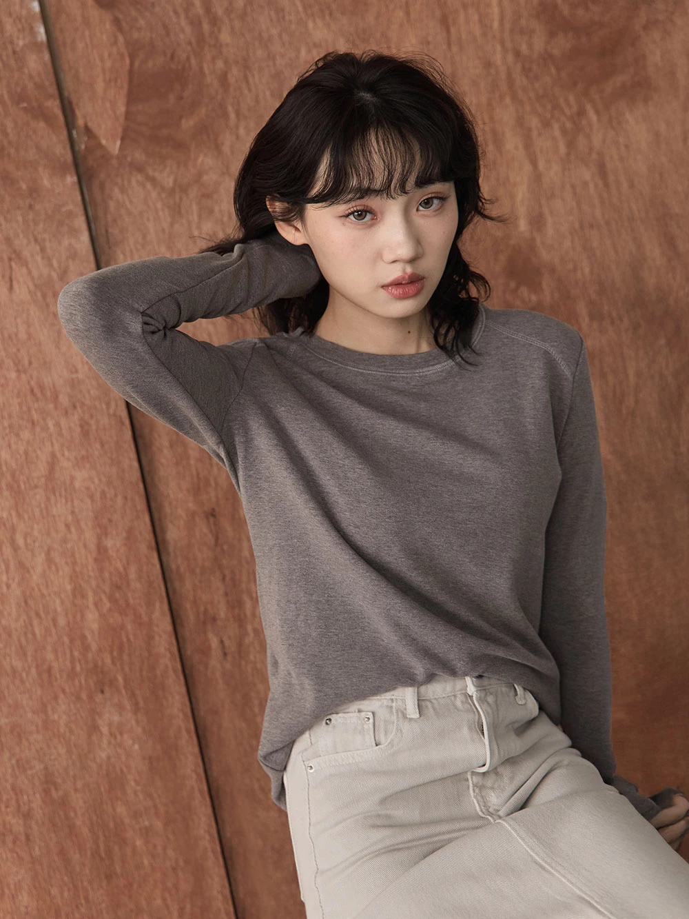 柔彈內磨毛上衣