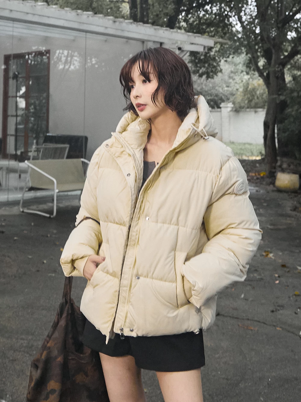 內鋪棉連帽外套