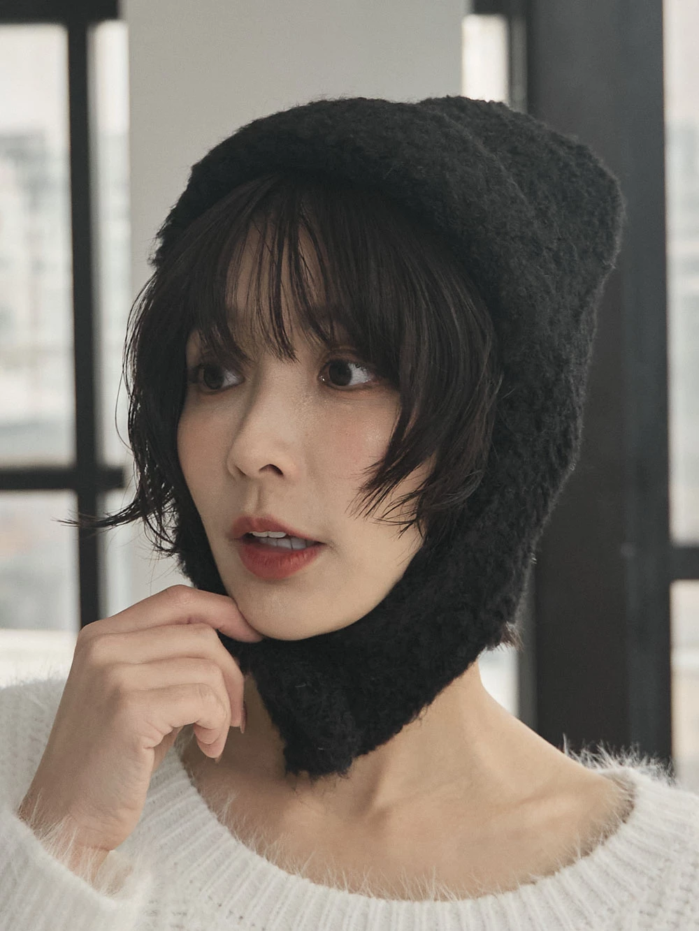 羊羔毛護耳飛行帽