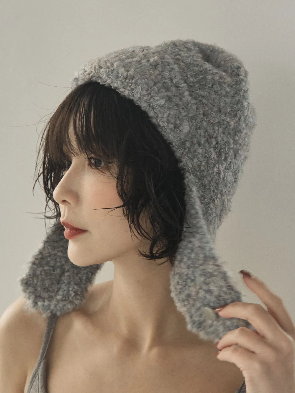 羊羔毛護耳飛行帽