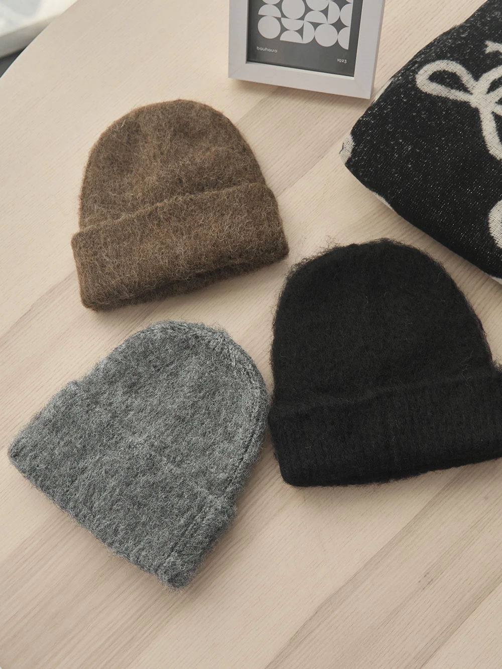 羊毛感針織毛帽