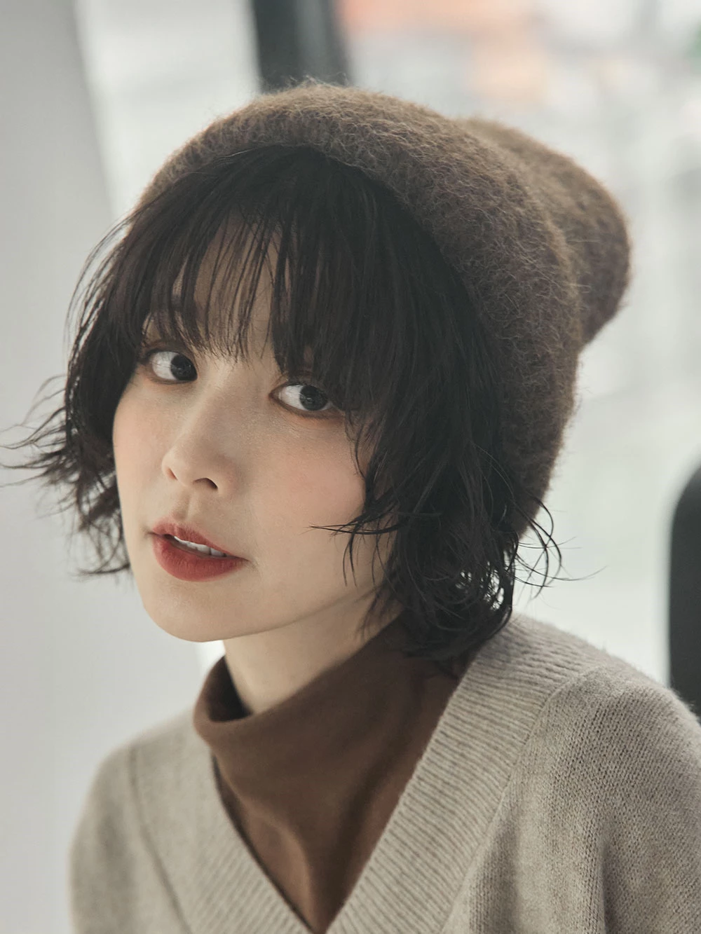 羊毛感針織毛帽