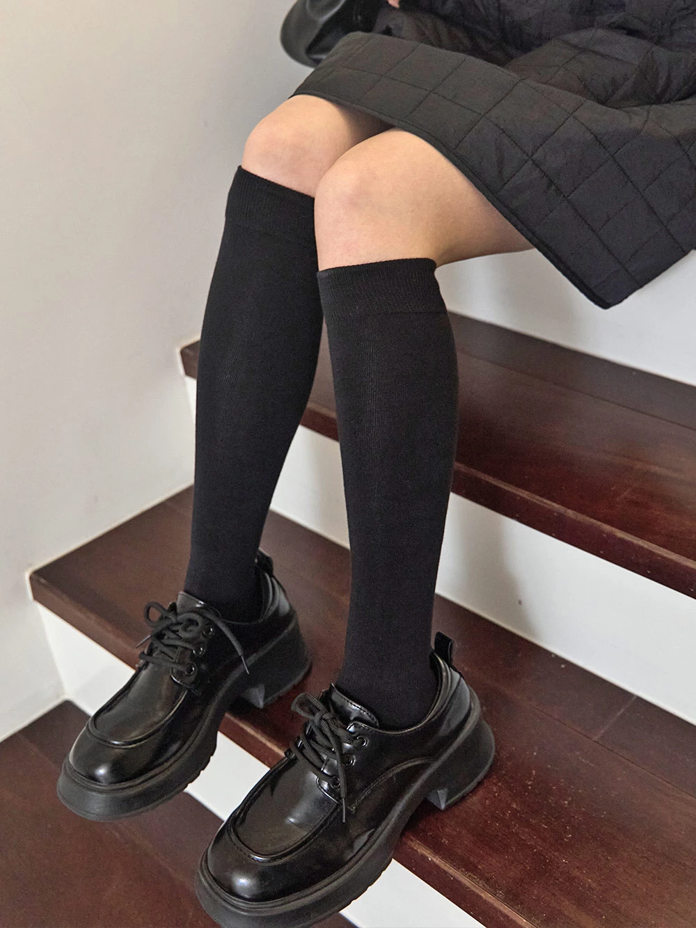 高彈壓力及膝長襪