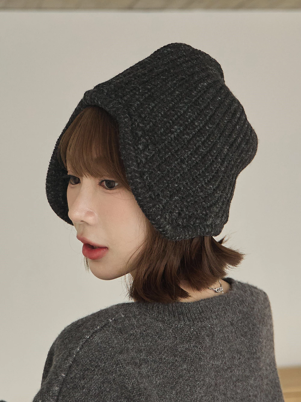 護耳針織飛行毛帽
