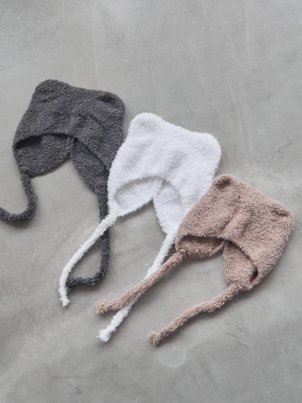 小熊造型毛絨針織帽