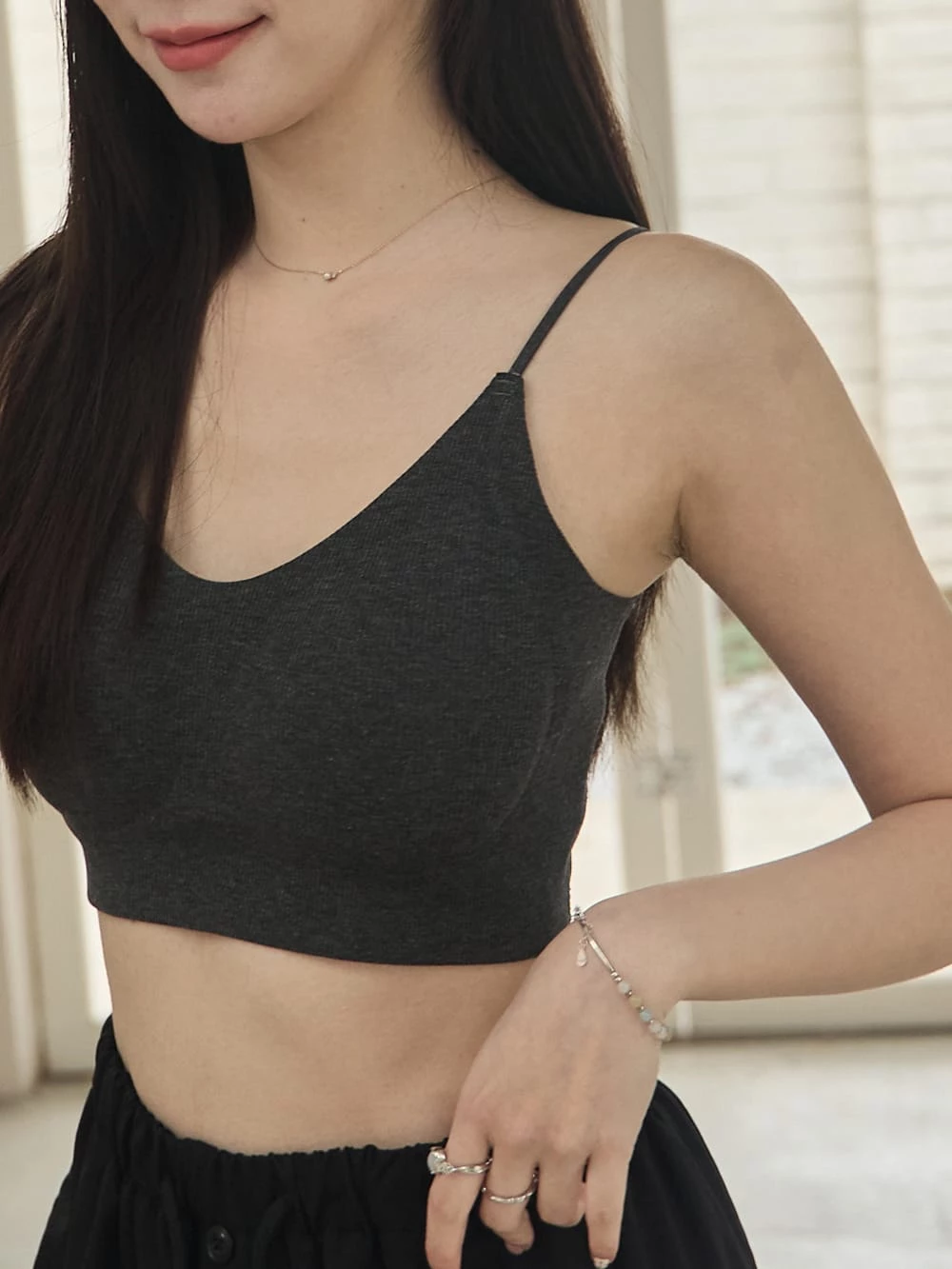 肩可調V領胸墊背心