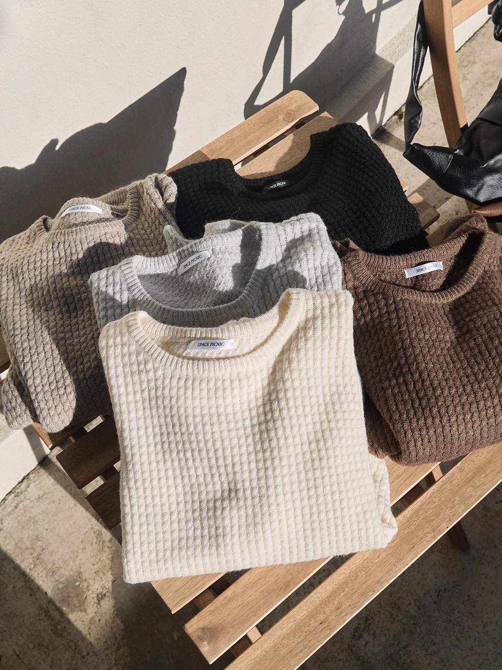 編織感針織短版上衣