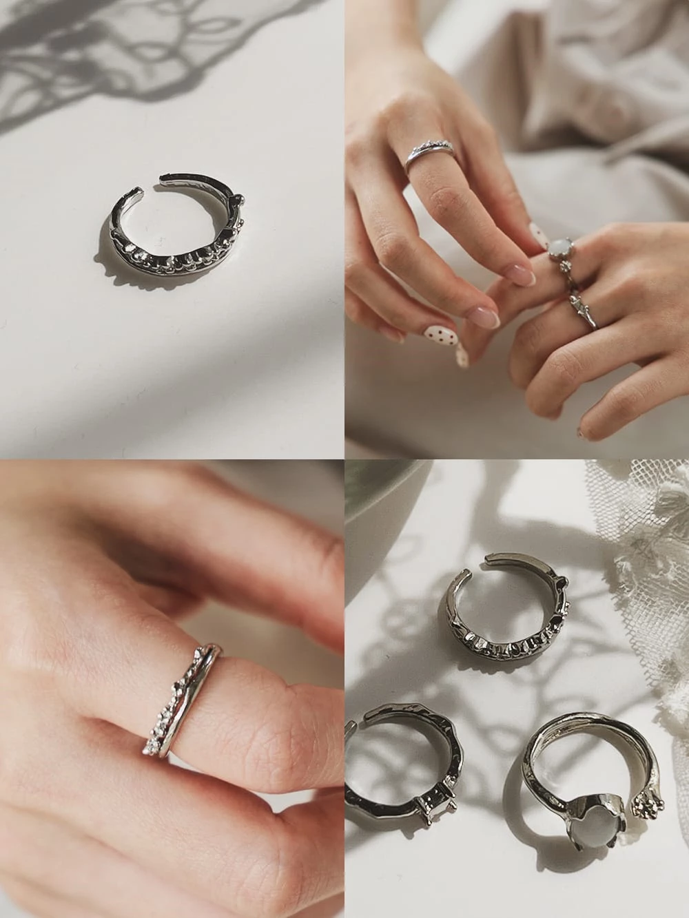 雙層造型開口戒