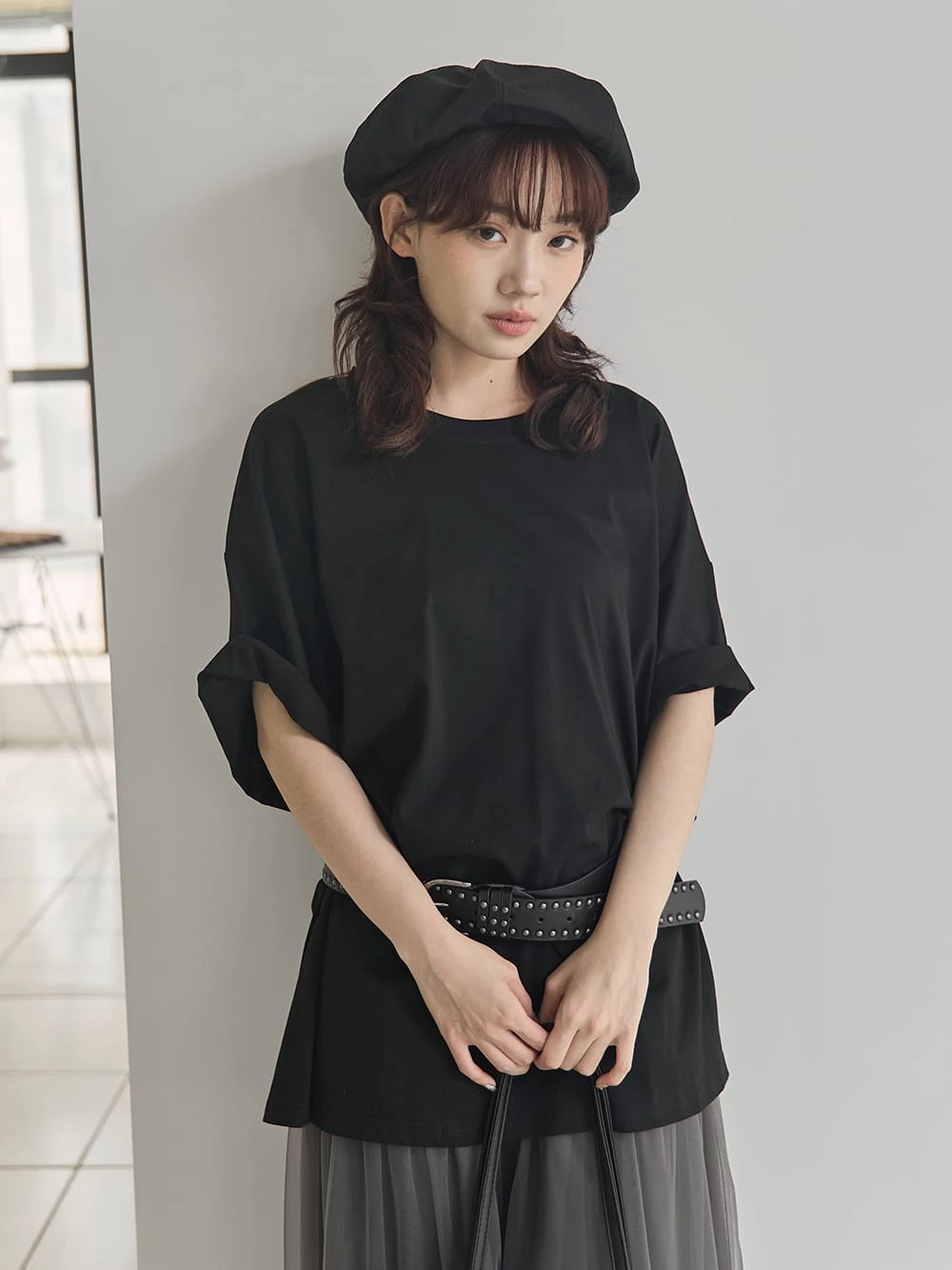 日常寬鬆圓領短袖上衣