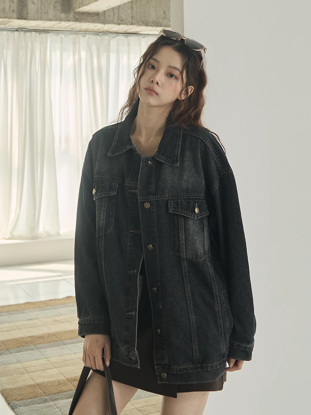 水洗寬鬆牛仔外套