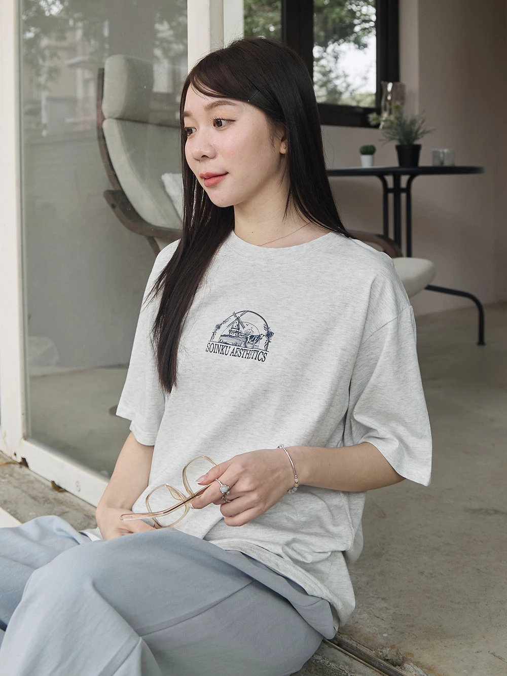 牧場印圖短袖上衣