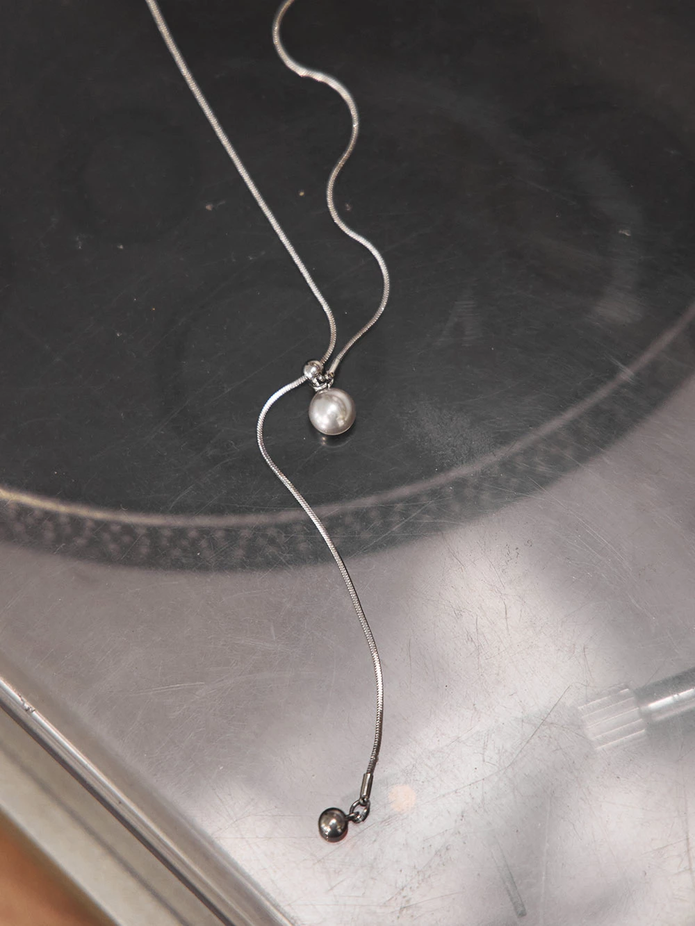 珍珠造型調節長項鍊