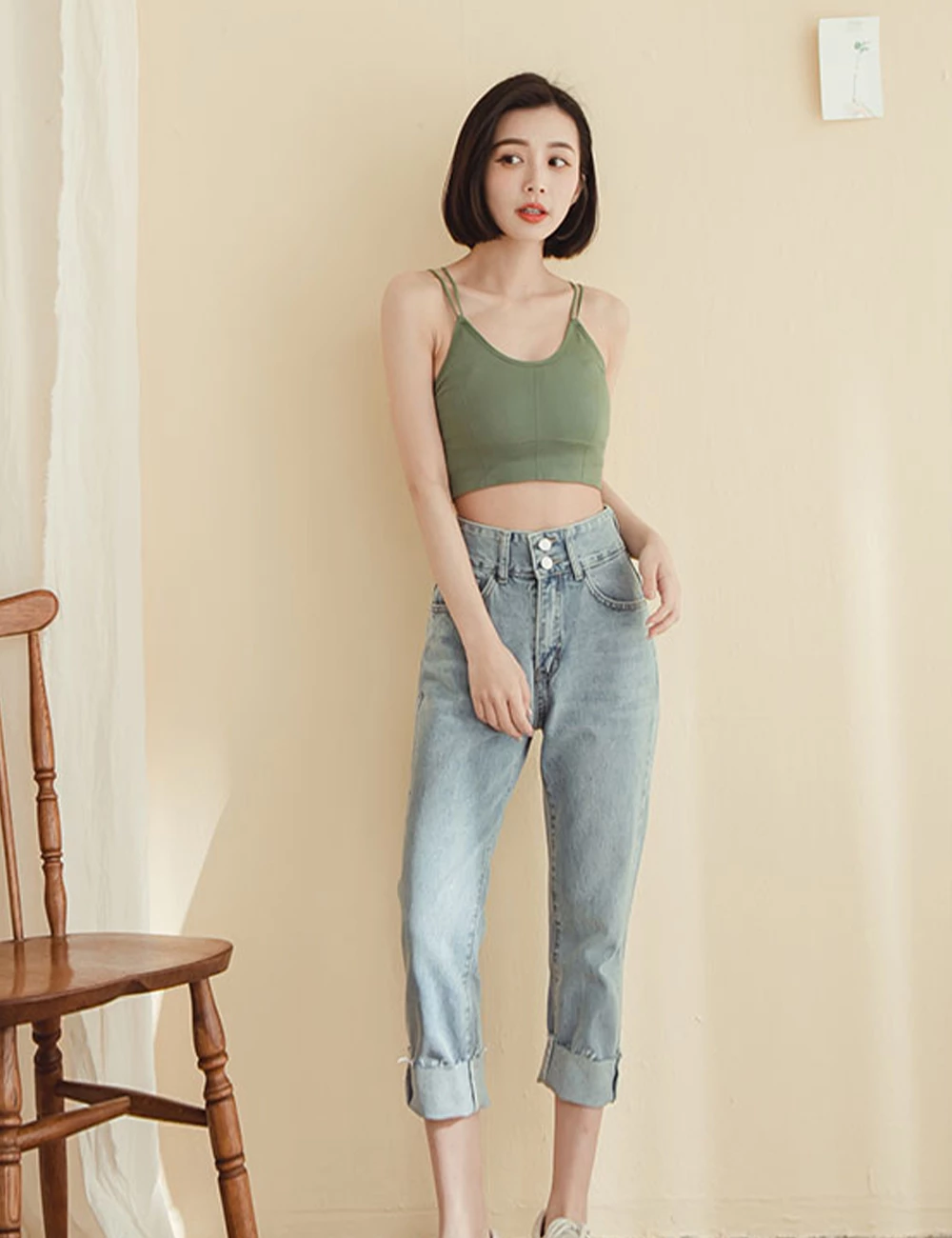 囤貨小可愛1.0 - 背交叉雙細肩胸墊背心