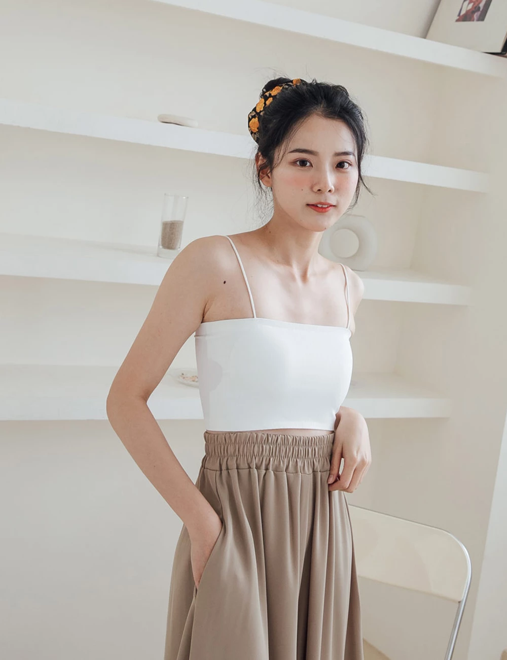 囤貨小可愛1.0 - 細肩平口胸墊背心