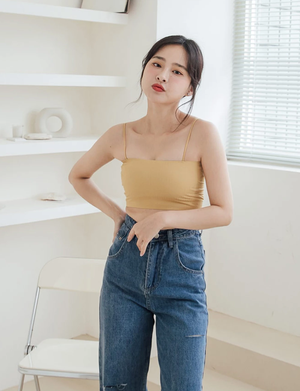 囤貨小可愛1.0 - 細肩平口胸墊背心