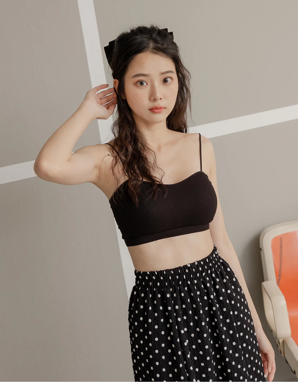 囤貨小可愛2.0 - 細肩半截胸墊背心