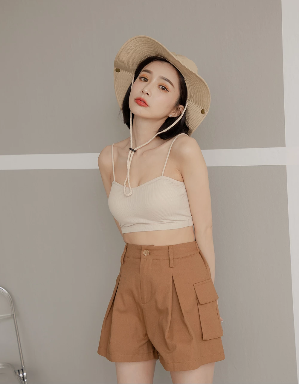 囤貨小可愛2.0 - 細肩半截胸墊背心