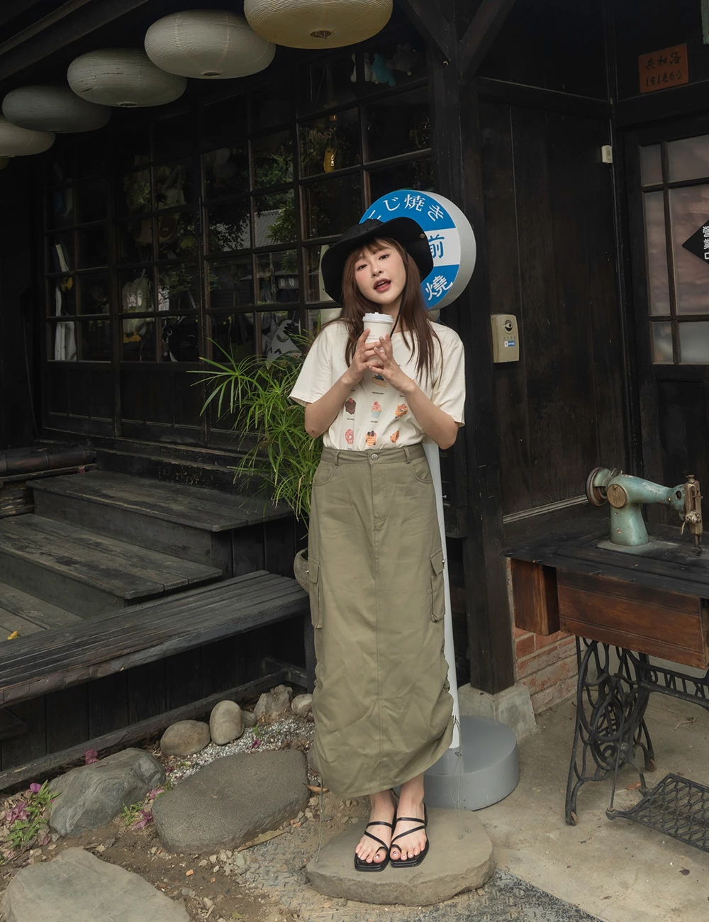 抽繩造型工裝裙