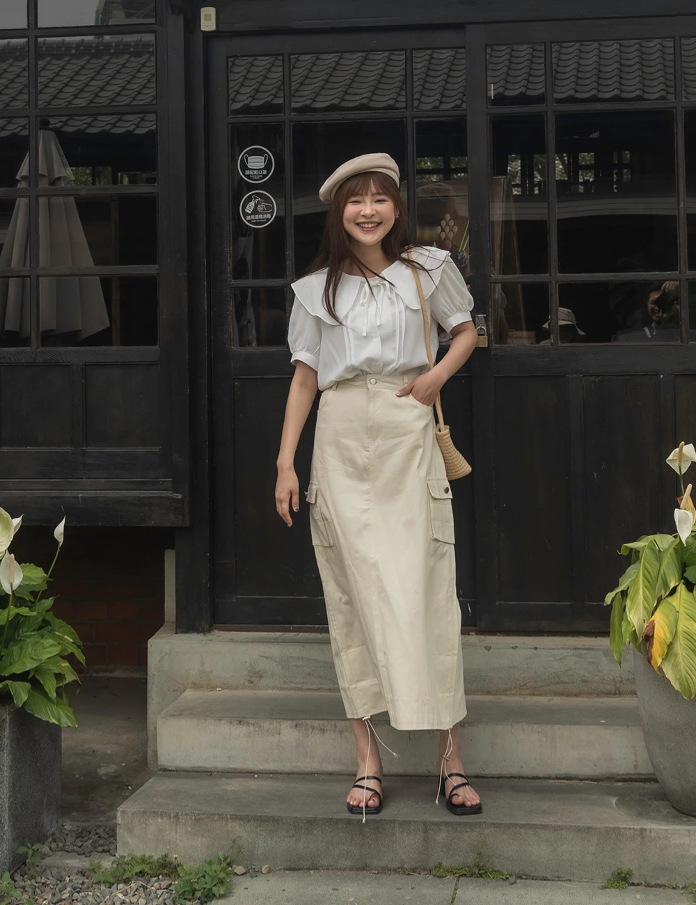 抽繩造型工裝裙