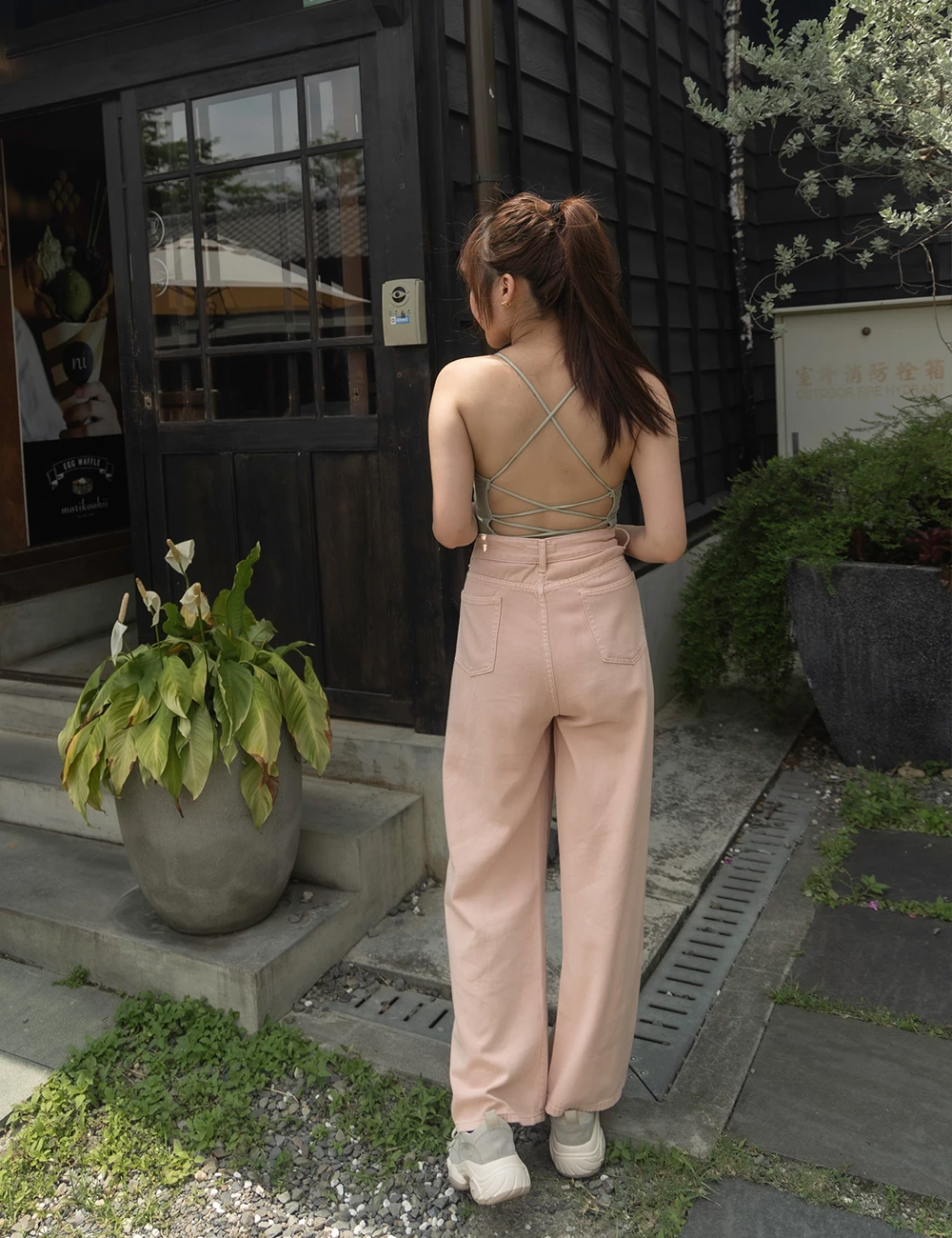 交叉美背胸墊背心