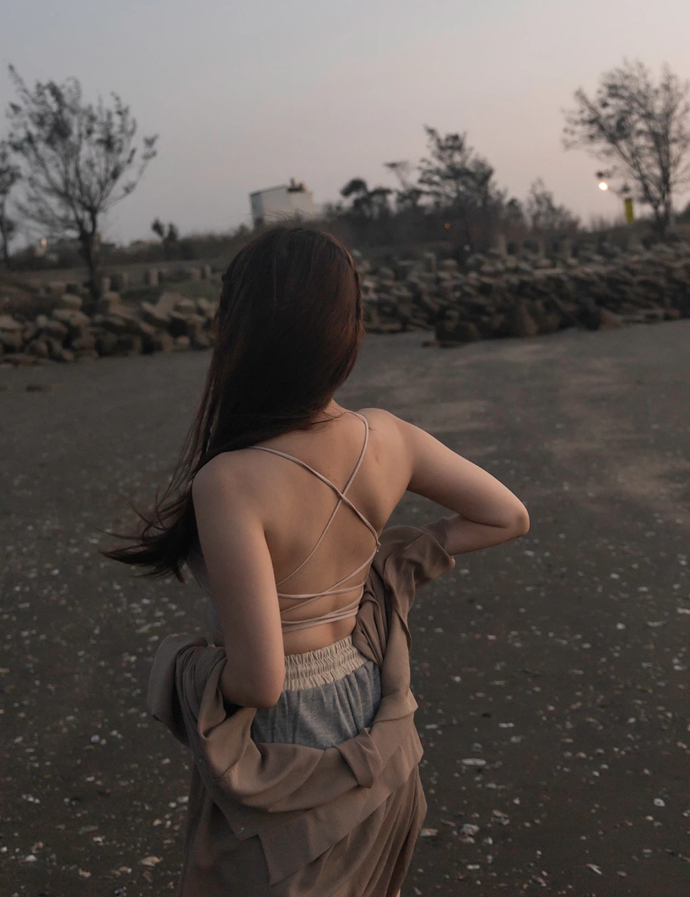 交叉美背胸墊背心