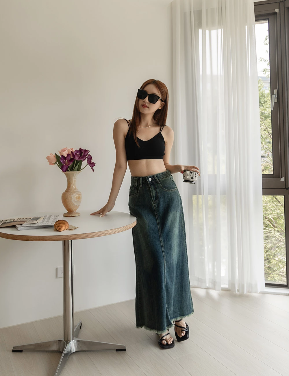 美背雙細肩胸墊背心