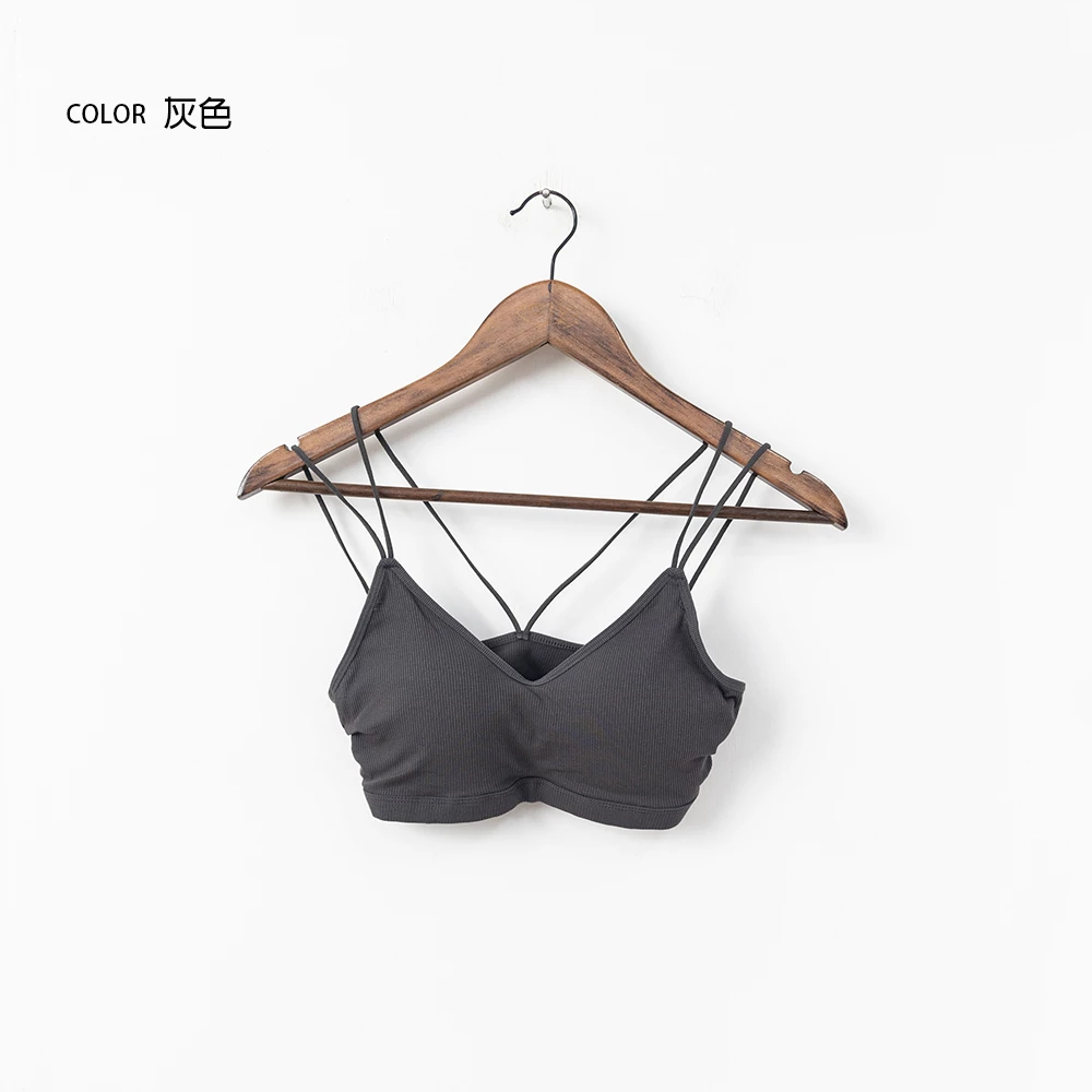 美背雙細肩胸墊背心