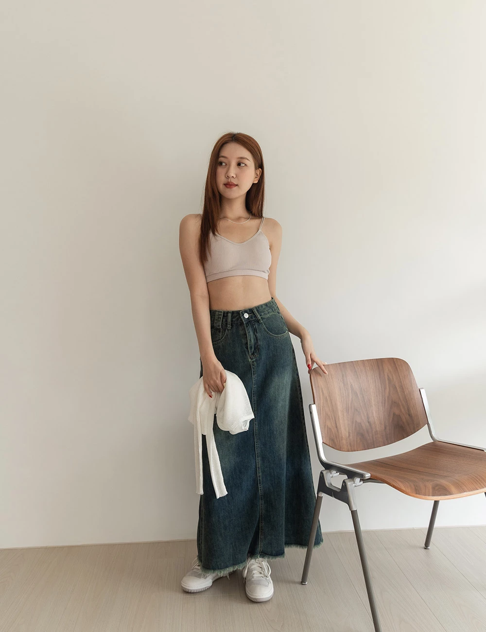 大U背雙細肩胸墊背心